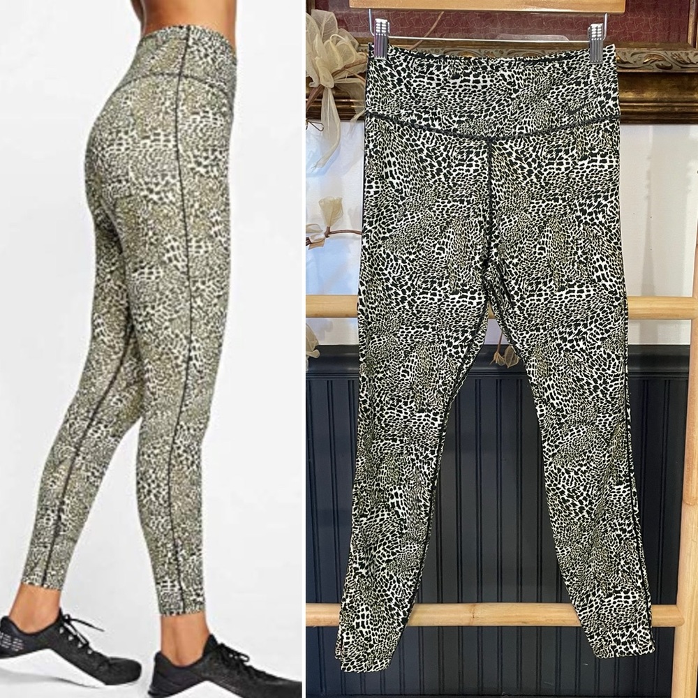 NIKE One Dri-Fit Leopard Tights Animal Print Training Leggings - Sz M 💚🎀